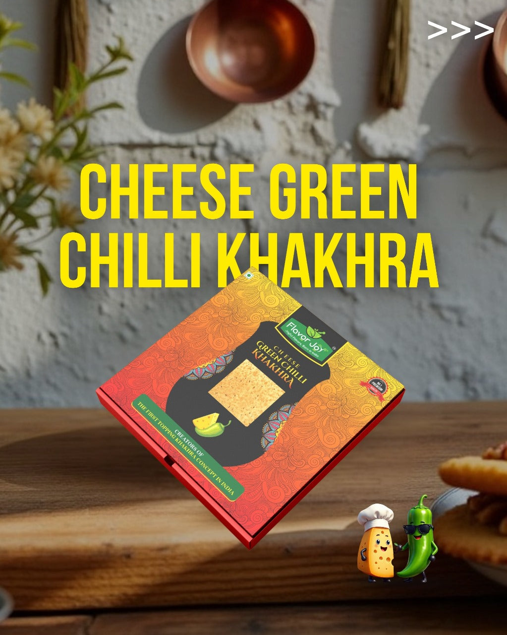 Cheese Green Chilli Khakhra